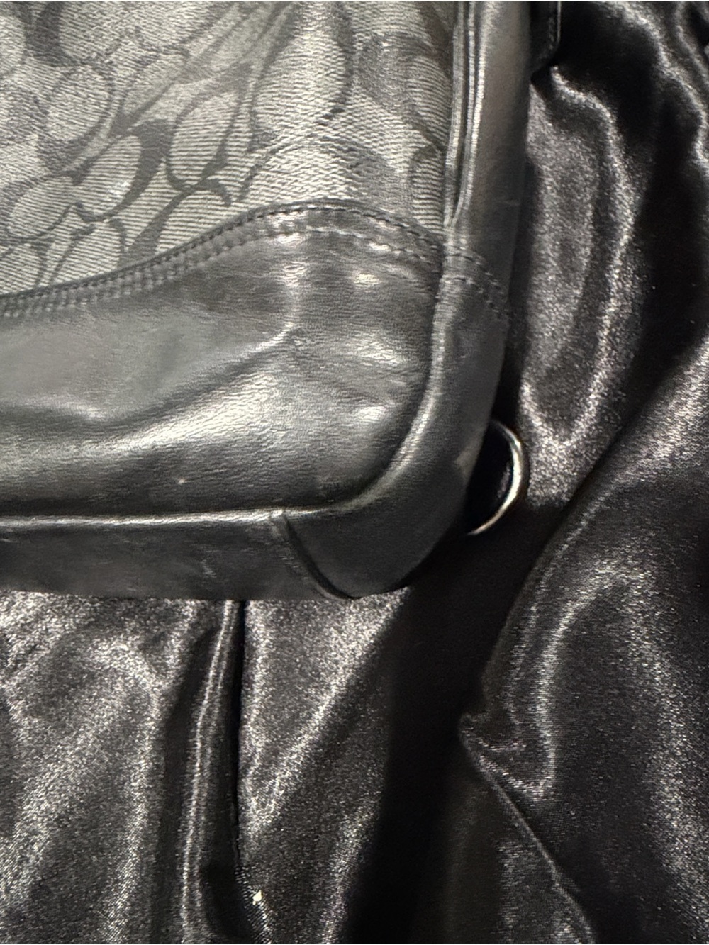 COACH Graham Pack Crossbody C2932 In Signature Canvas Leather Charcoal Black - Picture 13 of 14